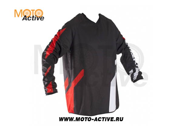 Футболка для мотокросса ATAKI Strike красная/черная